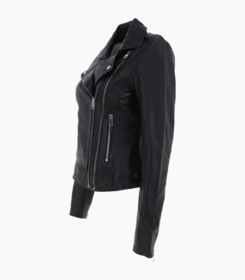 Women's Leather Jacket Black Hayward