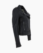 Women's Leather Jacket Black Hayward