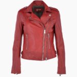 Women's Leather Jacket Red Hayward