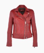 Women's Leather Jacket Red Hayward