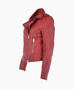 Women's Leather Jacket Red Hayward