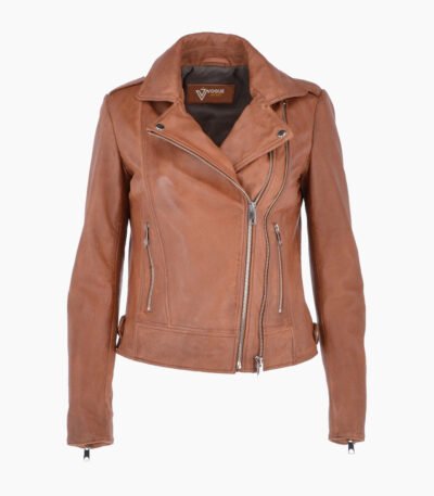 Women's Leather Jacket Tan Hayward