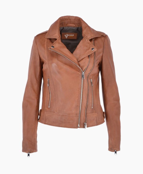 Women's Leather Jacket Tan Hayward
