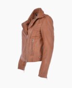 Women's Leather Jacket Tan Hayward