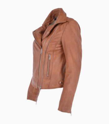 Women's Leather Jacket Tan Hayward