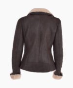 Women's Shearling Leather Jacket Brown Cleveland