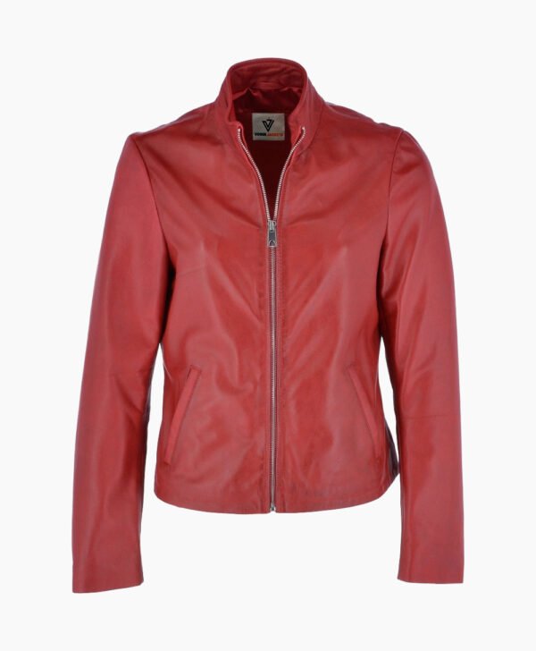 Women's Leather Jacket Red Climax