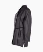 Women's Leather Coat Black Groton