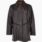 Women's Leather Coat Brown Groton