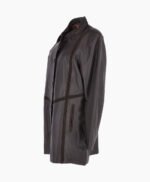 Women's Leather Coat Brown Groton