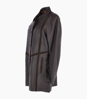 Women's Leather Coat Brown Groton