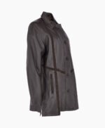 Women's Leather Coat Brown Groton
