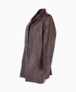 Women's Leather Coat Chocolate Groton