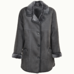 Women's Sheepskin Coat Gray Seymour