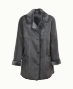 Women's Sheepskin Coat Gray Seymour