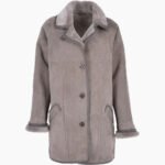 Women's Sheepskin Coat Mid Grey Seymour