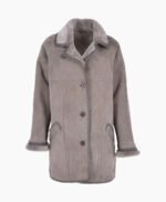 Women's Sheepskin Coat Mid Grey Seymour