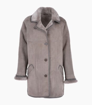 Women's Sheepskin Coat Mid Grey Seymour