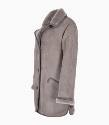 Women's Sheepskin Coat Mid Grey Seymour