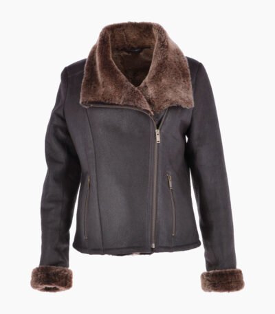 Women's Sheepskin Jacket Brown Shelton