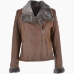 Women's Sheepskin Jacket Chocolate Shelton