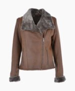 Women's Sheepskin Jacket Chocolate Shelton