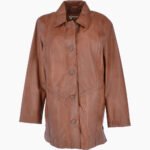 Women's Leather Coat Tan Groton