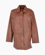Women's Leather Coat Tan Groton
