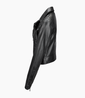 Women's Leather Biker Jacket Black Melbourne