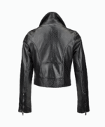 Women's Leather Biker Jacket Black Melbourne