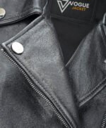 Women's Leather Biker Jacket Black Melbourne