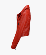 Women's Leather Biker Jacket Red Melbourne