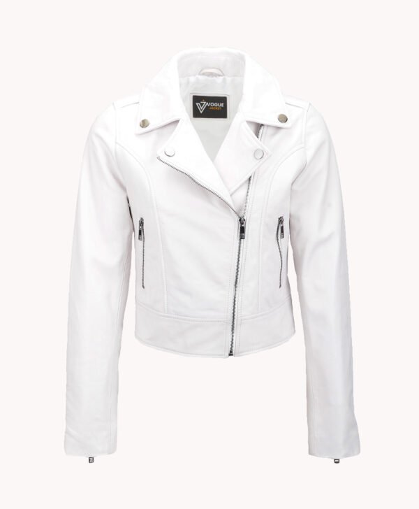 Leather Biker Jacket White Melbourne