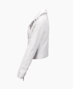 Women's Leather Biker Jacket White Melbourne