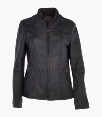 Women's Leather Jacket Black Ocala
