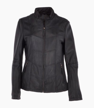 Women's Leather Jacket Black Ocala
