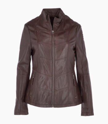 Women's Leather Jacket Brown Ocala