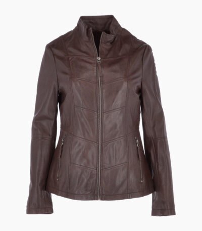 Women's Leather Jacket Brown Ocala