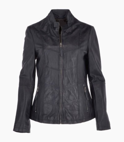 Women's Leather Jacket Navy Ocala