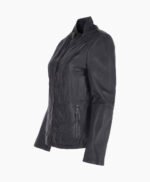 Women's Leather Jacket Navy Ocala