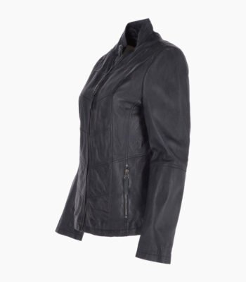 Women's Leather Jacket Navy Ocala
