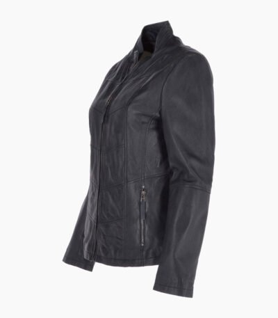 Women's Leather Jacket Navy Ocala