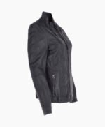 Women's Leather Jacket Navy Ocala