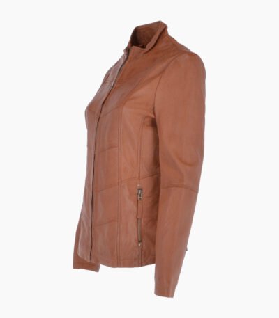 Women's Leather Jacket Tan Ocala