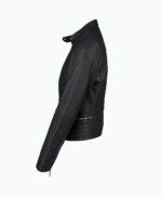 Women's Leather Biker Jacket Black Sanford