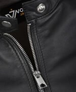 Women's Leather Biker Jacket Black Sanford