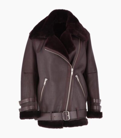 Sheepskin Jacket Claret Fargo