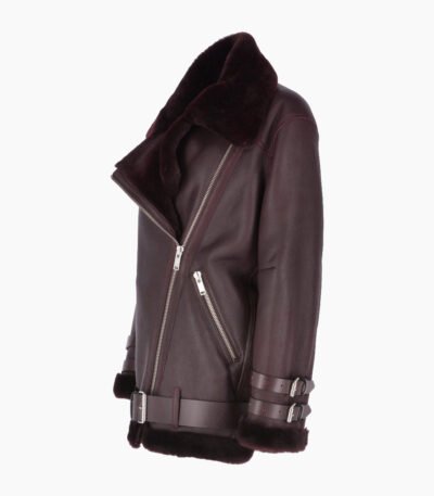 Sheepskin Jacket Claret Fargo
