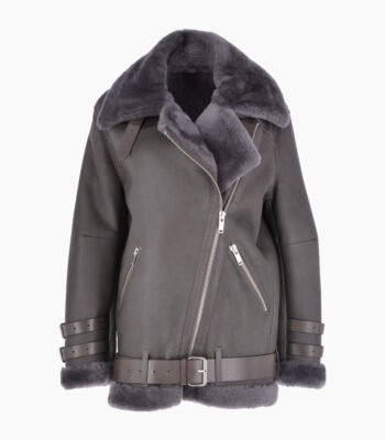 Women's Sheepskin Jacket Gray Fargo