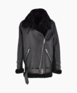 Women's Sheepskin Jacket Mid Black Fargo